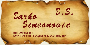 Darko Simeonović vizit kartica